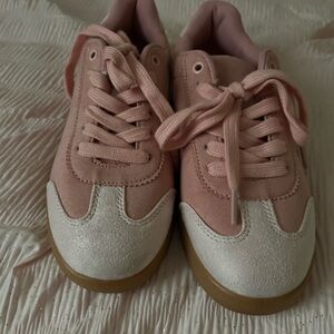 Pink and White Kids Sneakers